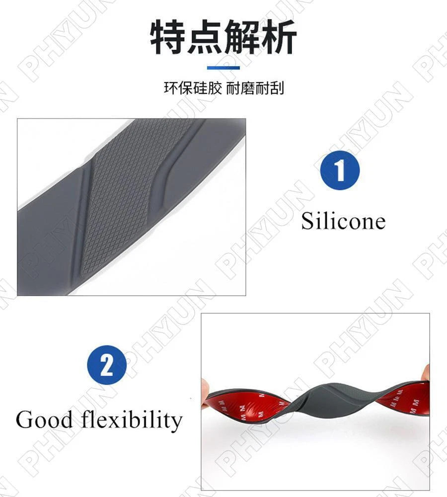 2 Pack Black Car Fender Flare Wheel Eyebrow Protection Bumper Guard Strips Trim