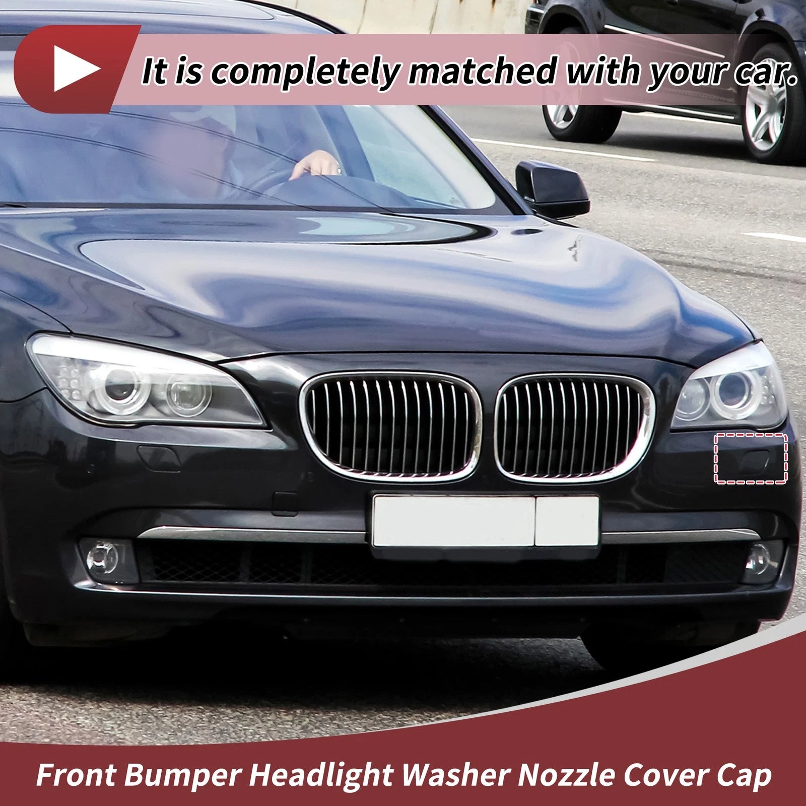 Front Left Washer Nozzle Cover for BMW 740i 2013–2015 Unpainted