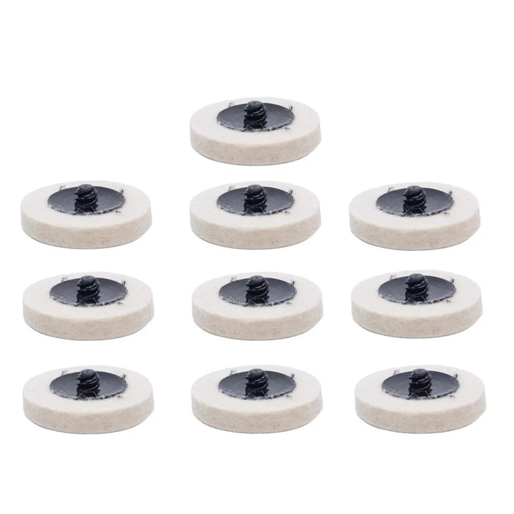 10 Pack 2 Inch Wool Pads for Even Polish Distribution
