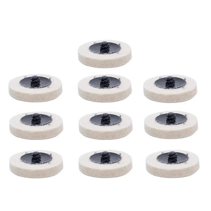 10 Pack 2 Inch Wool Pads for Even Polish Distribution