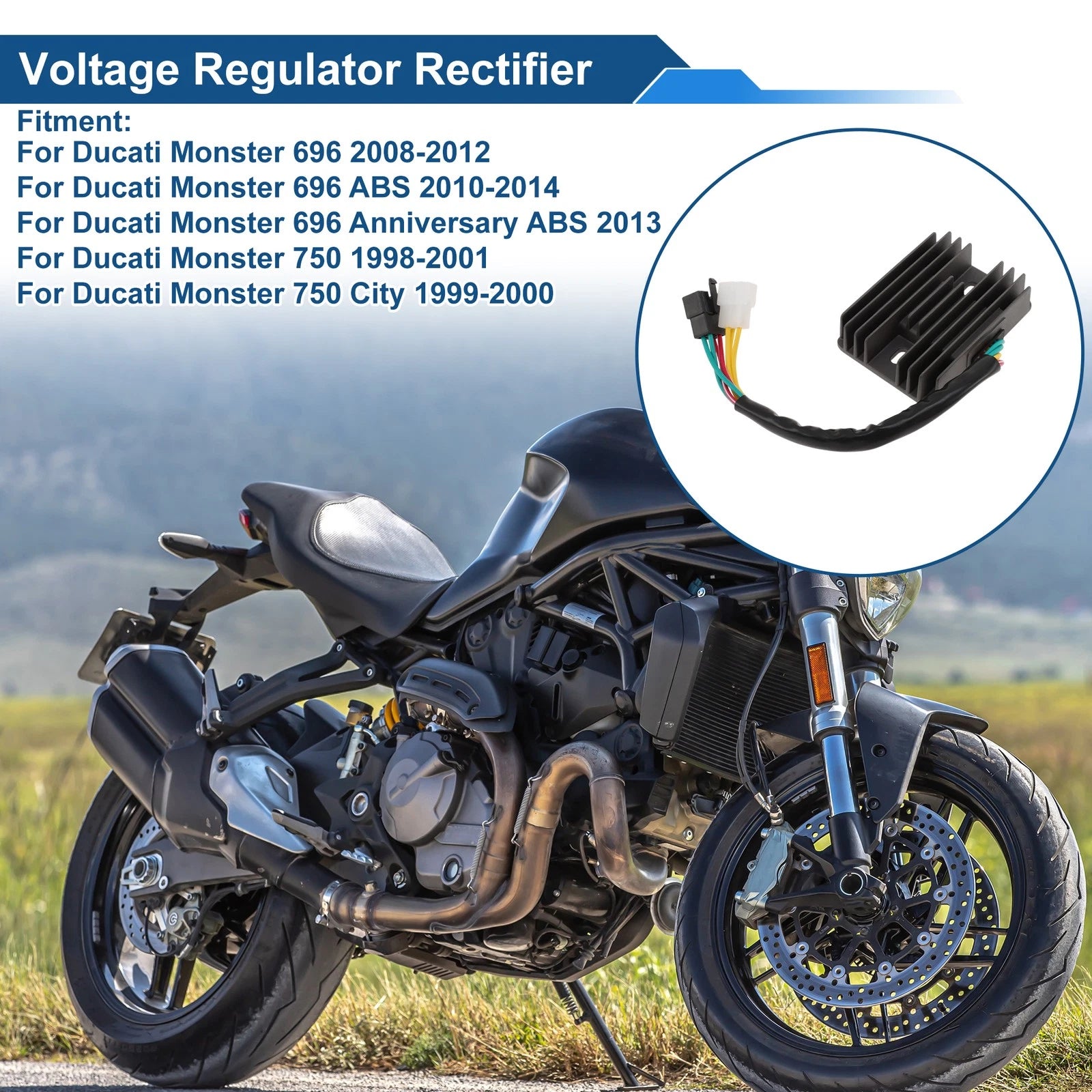 Voltage Regulator Rectifier for Ducati Monster 696 (2008–2012) 54040111C