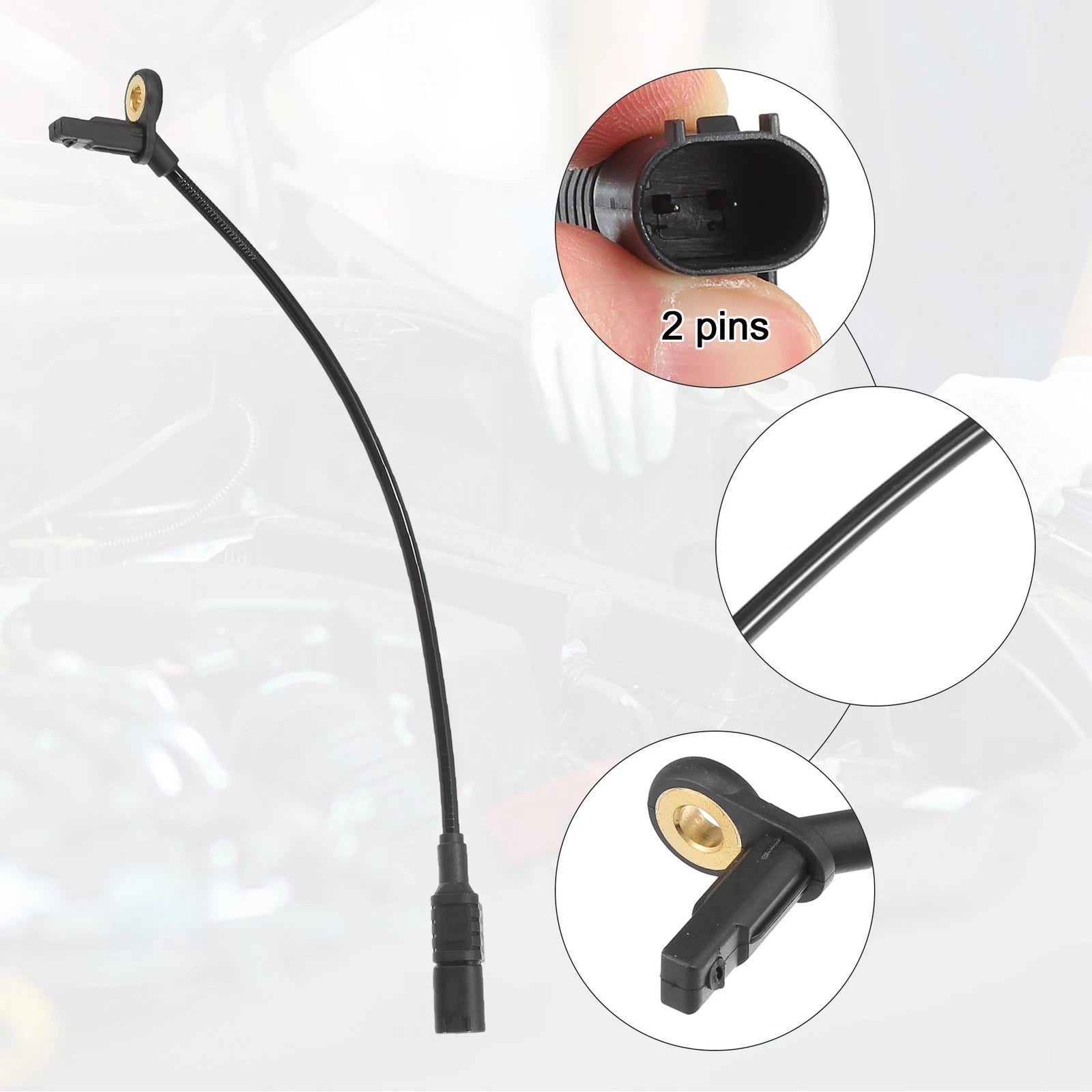 2pcs Rear ABS Sensor Left Right Replacement for Mercedes-Benz ML350 (2006–2010)