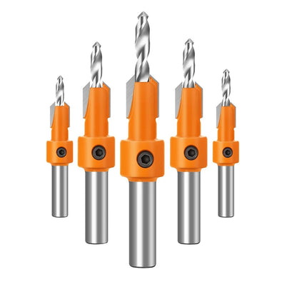 5pcs 10mm Countersink Set for Woodworking Pilot and Counterbore Holes