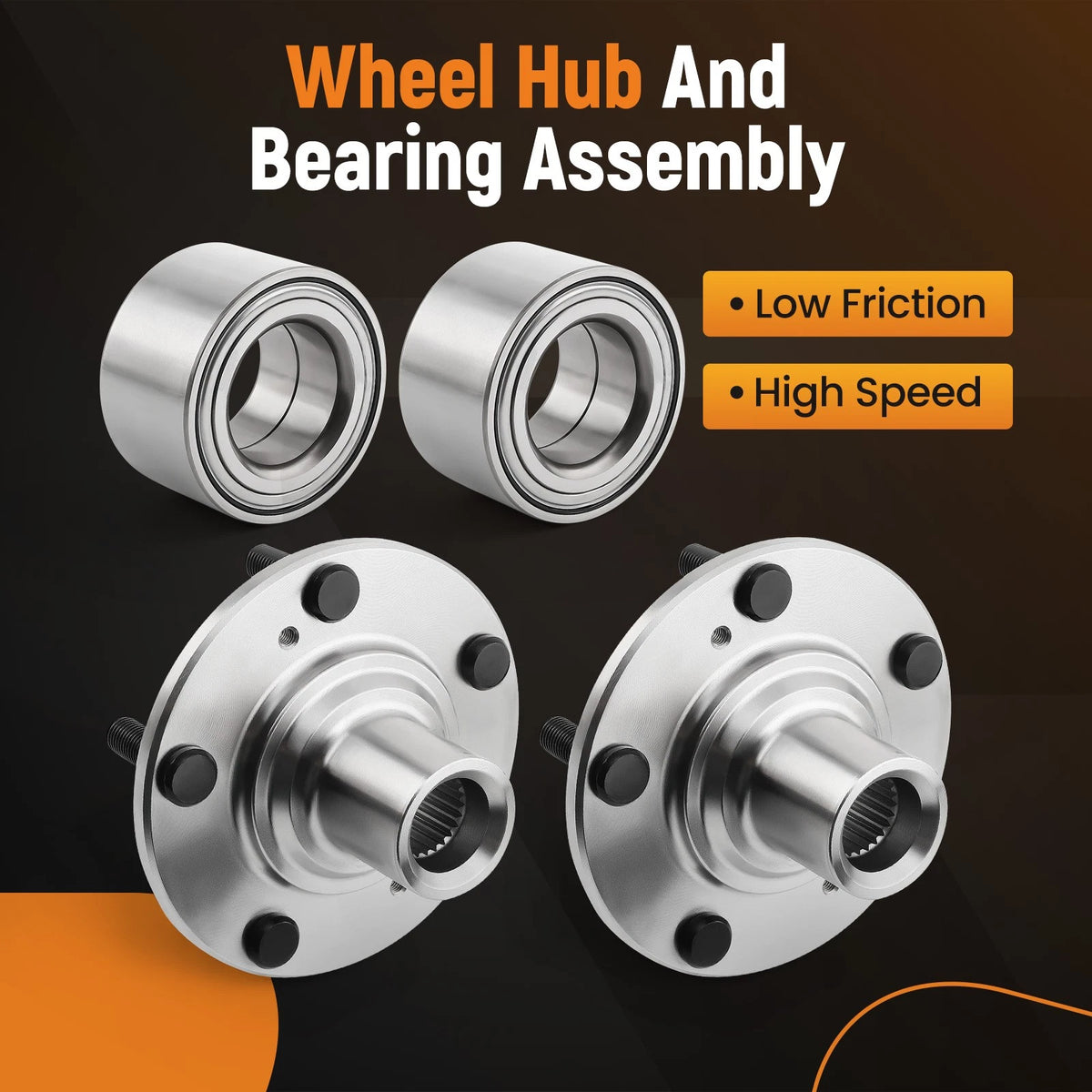 Front Wheel Hub & Bearing Assembly for Honda Civic (2006–2011) Acura CSX (2006–2010) 510089