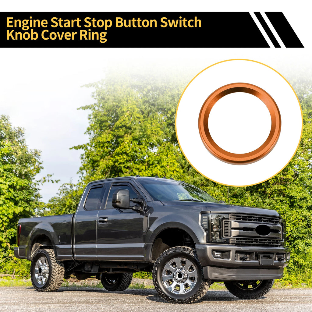 Engine Start Stop Button Switch Knob Cover Ring for Ford Maverick (2022) Orange