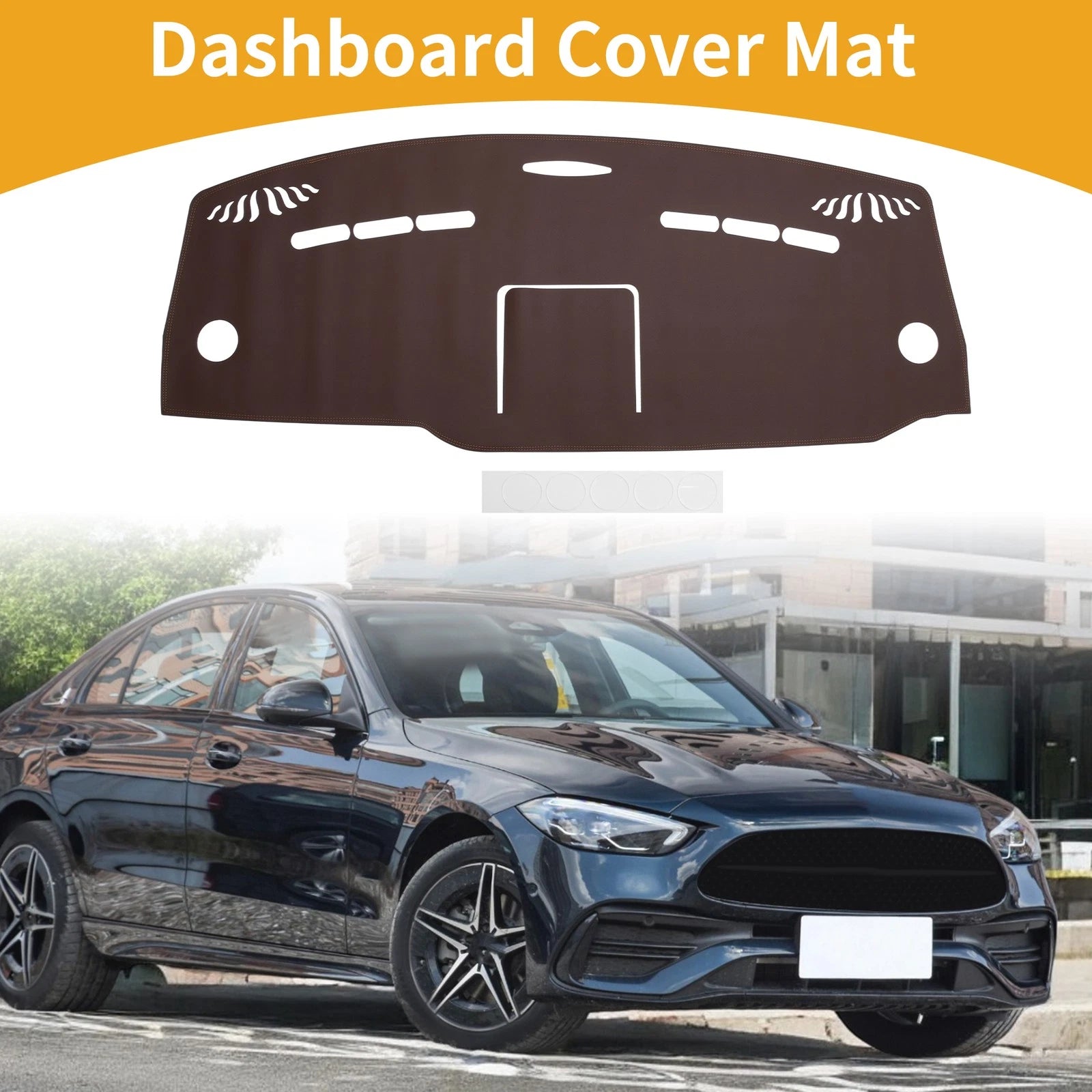 Dashboard Cover Dash Mat Replacement for Mercedes-Benz Vito (2015–2020) Brown