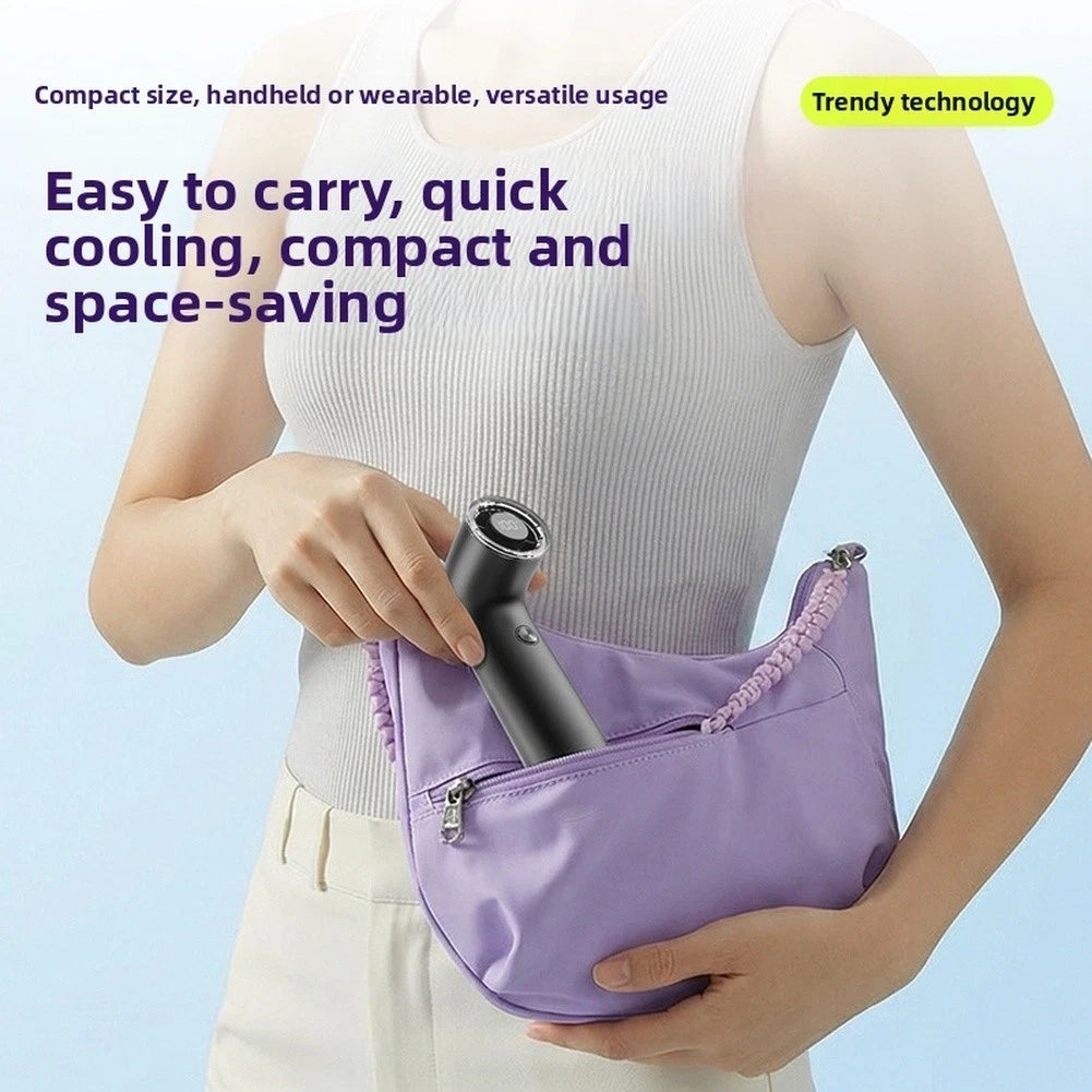 Compact Handheld Fan USB Rechargeable 100 Levels (15.1x7.1x4.35cm)