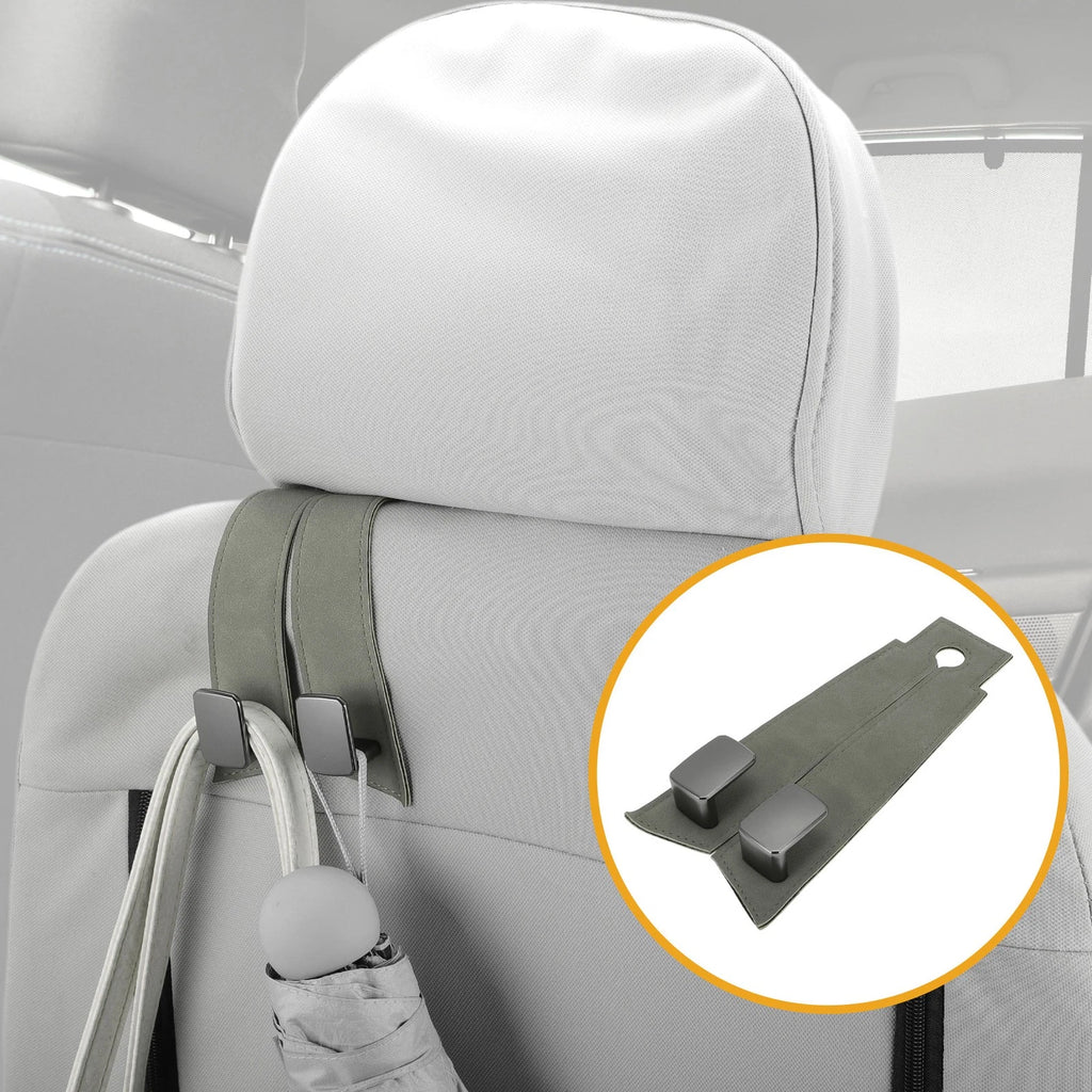 1 Pcs Universal Car Seat Headrest Hook for Hanging Purses Gray 6.89"x2.99"