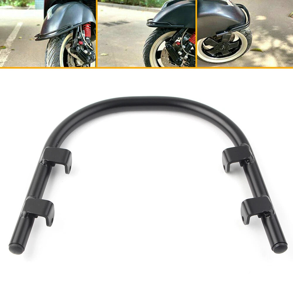 Front Fender Bumper Guard Crash Bar Mudguard Bracket Fit Piaggio GTS300 Black mo