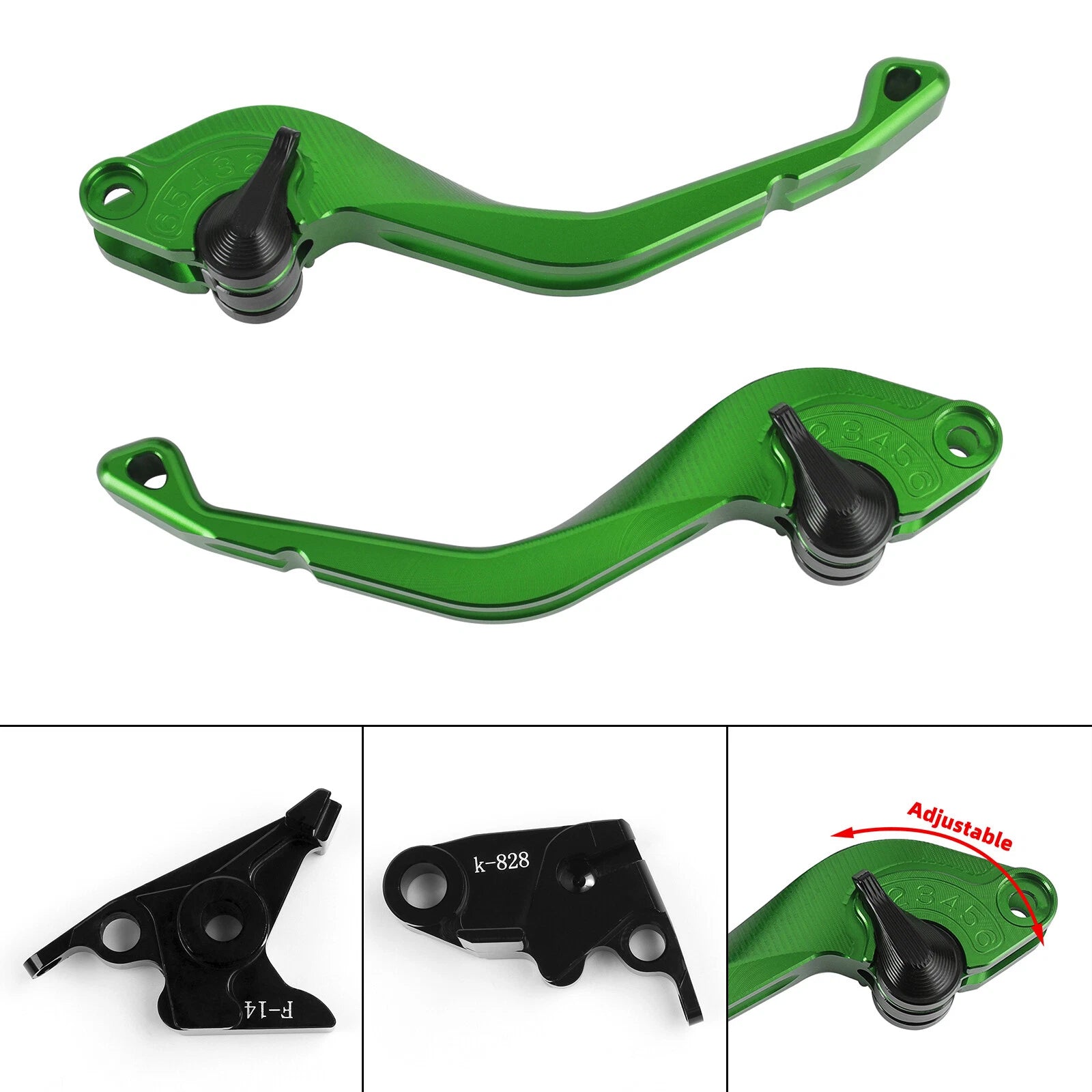 CNC Short Clutch Brake Lever for Kawasaki ZZR600 ZX6R ZX9R ZX10R Z1000 (1990–2023)