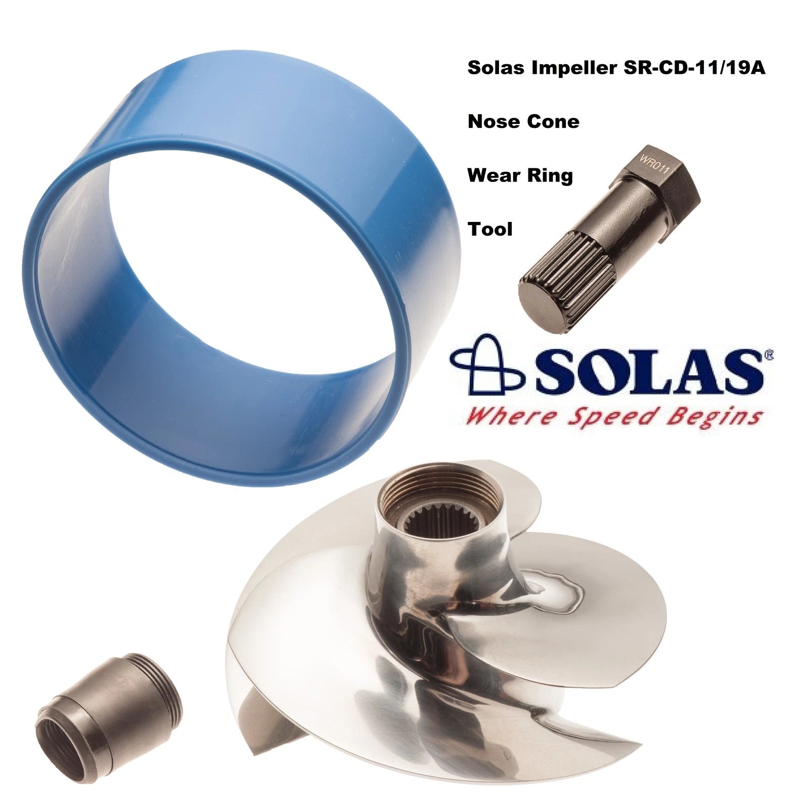 Solas Impeller Wear Ring Tool for SeaDoo GTX Wake RXP 155 (2009–Present)