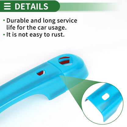 Exterior Door Handle Cover Set for Jeep Renegade (2015–2021) ABS Light Blue