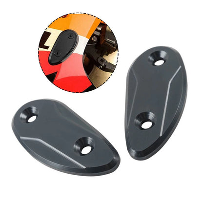 Titanium Rearview Mirror Block Off Base Plates for Honda CBR1000RR (2008–2017)