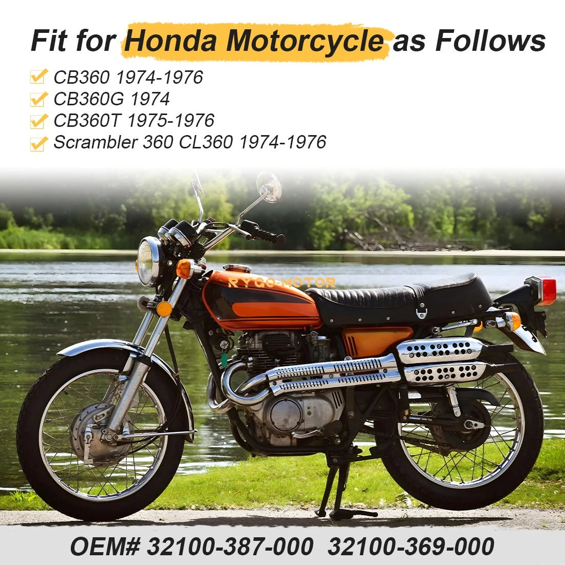 Main Wiring Harness for Honda CB360 CB360G (1974–1976) 32100-387-000