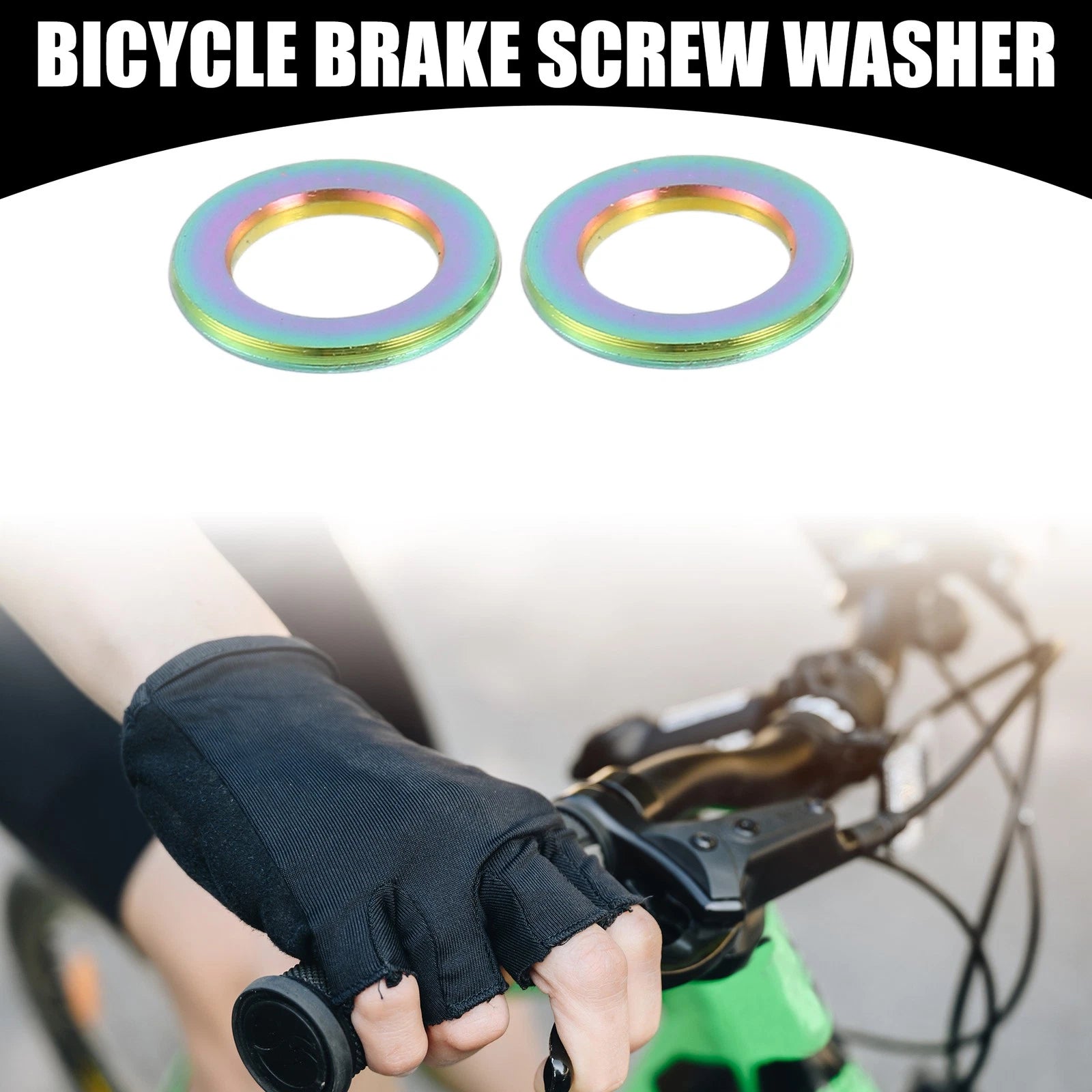 M6 Bicycle Brake Bolt Washer Kit for Universal MTB Bike (Universal)