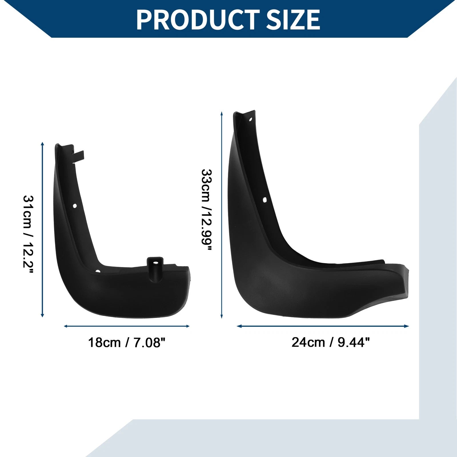 Mud Flaps Splash Guards 1 Set for BMW Mini-Countryman (2017–2023)