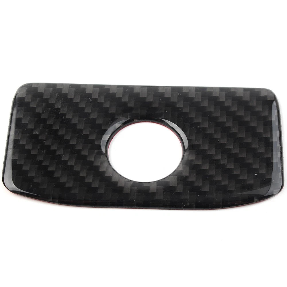Carbon Fiber Copilot Storage Box Handle Cover Trim For Subaru Forester 2013-2018