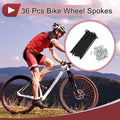 Bicycle Wheel Spoke Set 100mm Steel 45 Black for 12G 36 Pack