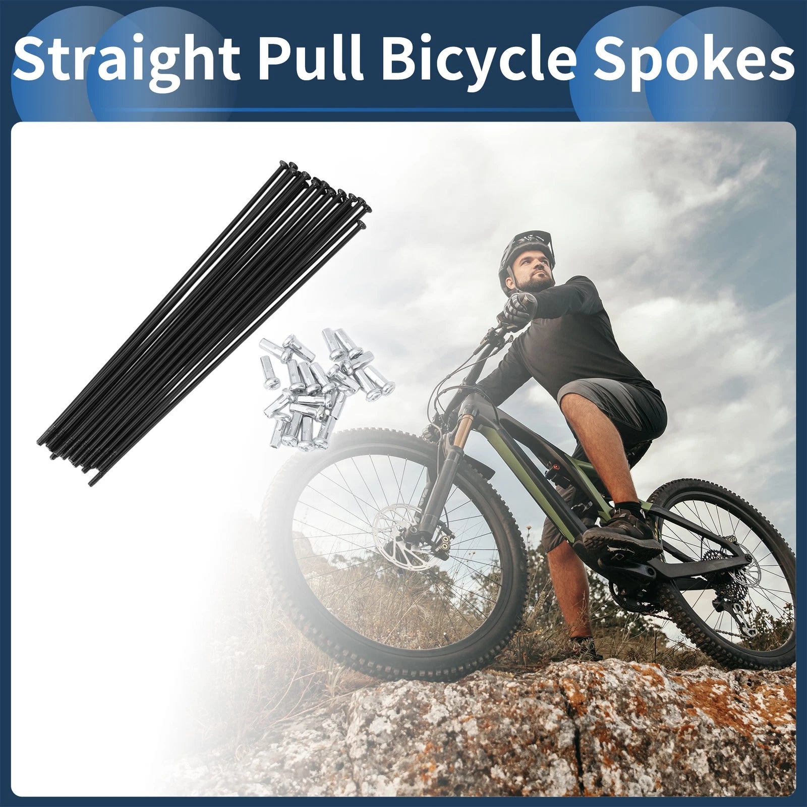 Bicycle Spokes Set 138mm Straight Pull for 14G Wheel Building (All Models)