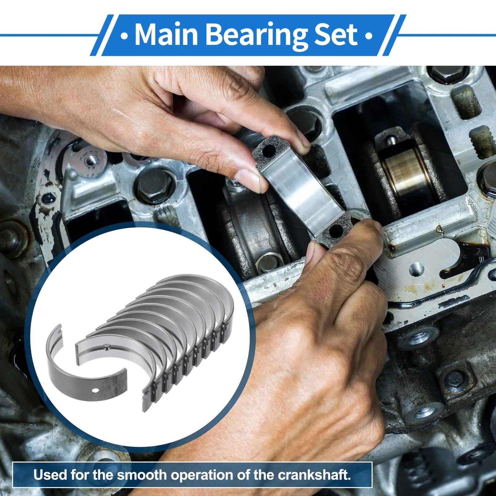 Main Bearing Set Replacement for Mitsubishi Lancer (2002–2007)
