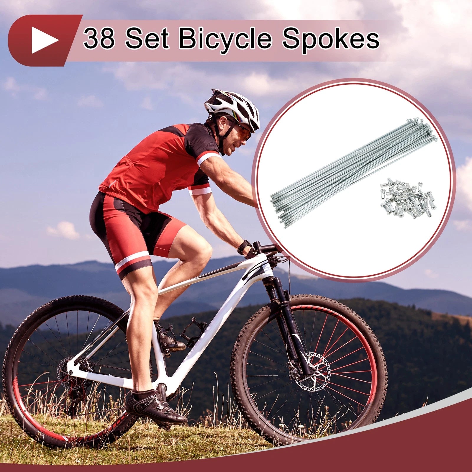 12G Bicycle Spokes 249mm Galvanized Steel Set for Bikes (2000–2024)