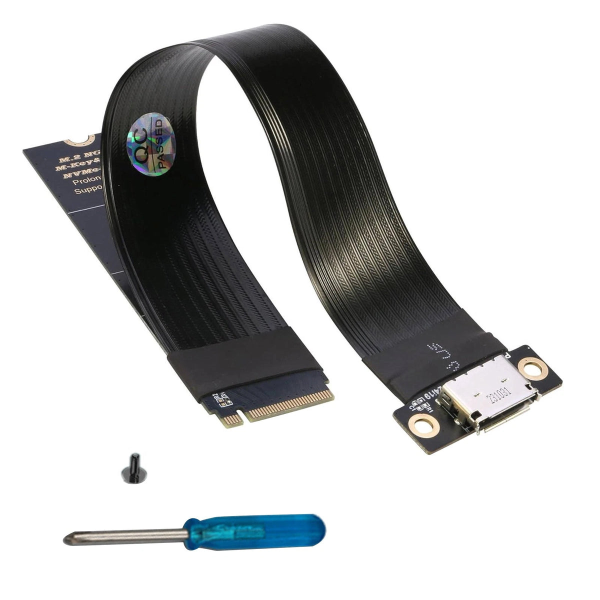 M.2 NVMe PCIe 4.0 to OCuLink SFF-8612 Adapter for SSD (30mm, 64Gbps)