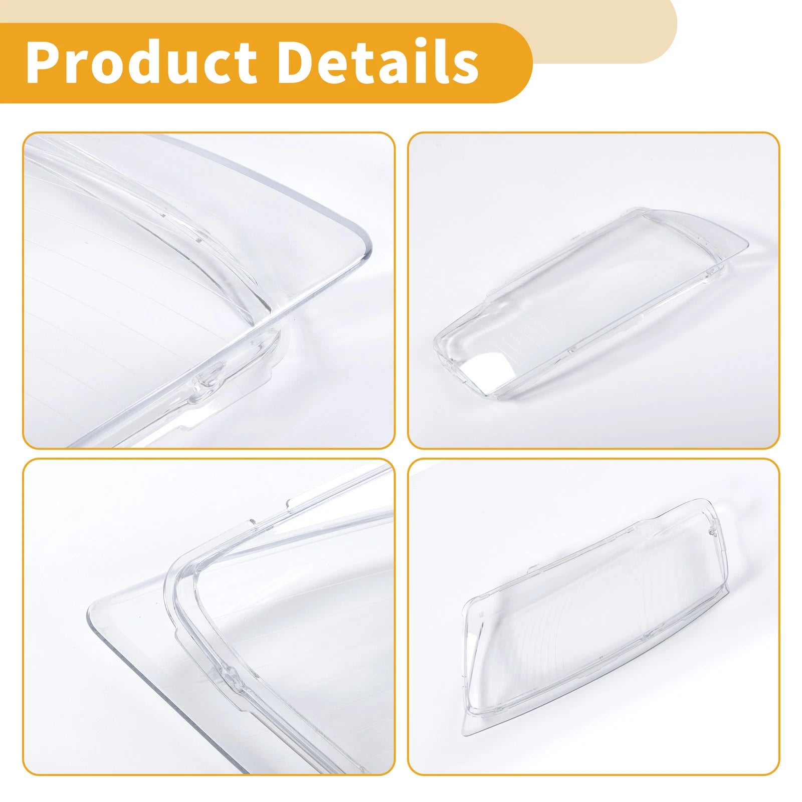 1 Pc Headlight Lens Cover for Audi A8 (2004–2009) Clear
