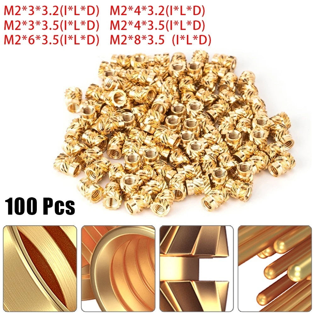 Threaded Insert Copper M2 Nut Replacement for Various Applications