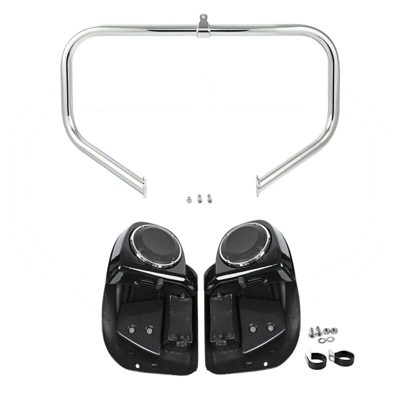 Lower Vented Fairing w/ Speaker for Harley Touring (2014–2024) Chrome