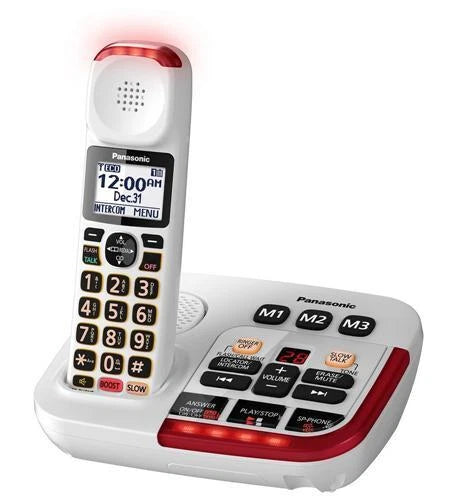 Panasonic TGM420W Amplified Cordless Phone with Answering System