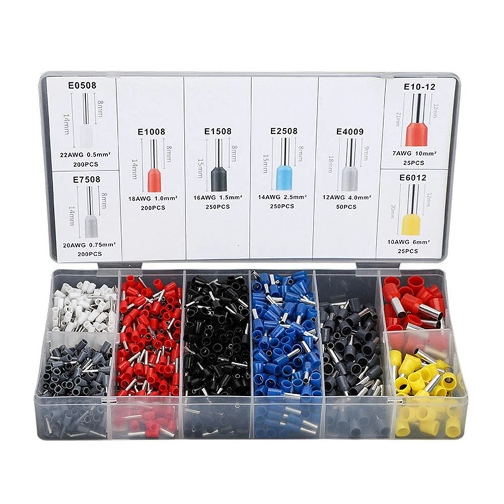 1200pcs Crimp Terminal Set for Electricians (Cold Crimp Wire Insulation)