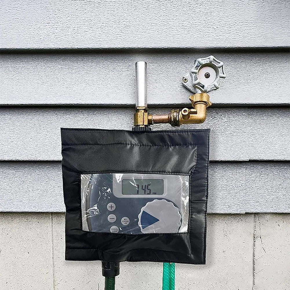 Black Oxford Cloth Hose Timer Cover for Lawn Use