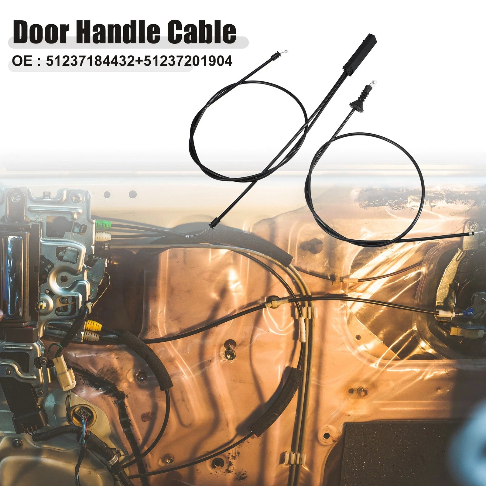 Hood Release Cable Door Handle Cable Replacement for BMW 328i (2012–2019)