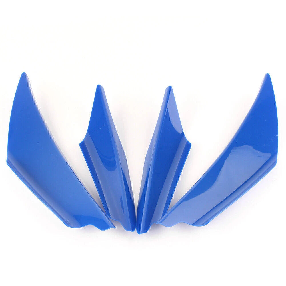 Front Bumper Canards Splitter Fins for Universal Fit (ABS Plastic)
