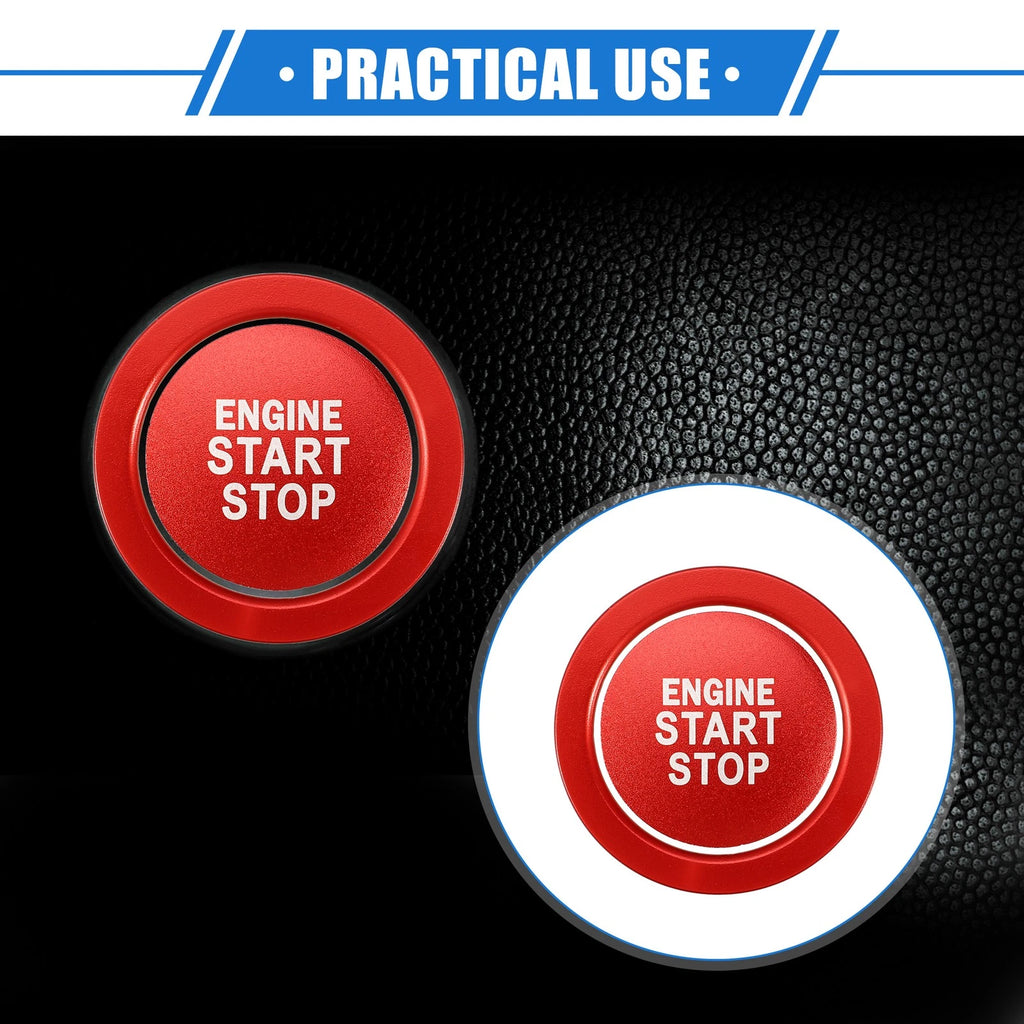 Engine Start Stop Button Cover Ring Kit for Toyota Highlander (2020–2022)