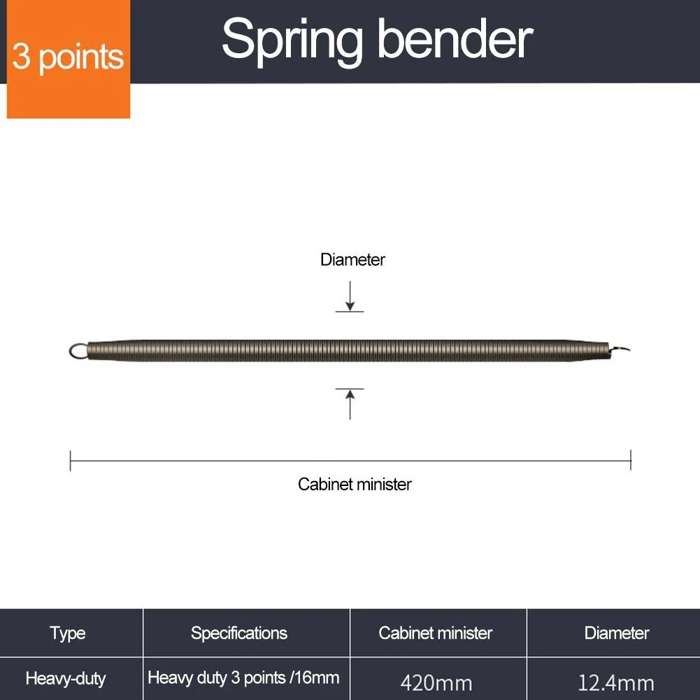 PVC Pipe Bending Tool with 4 Points Curve Spring (420mm Length)