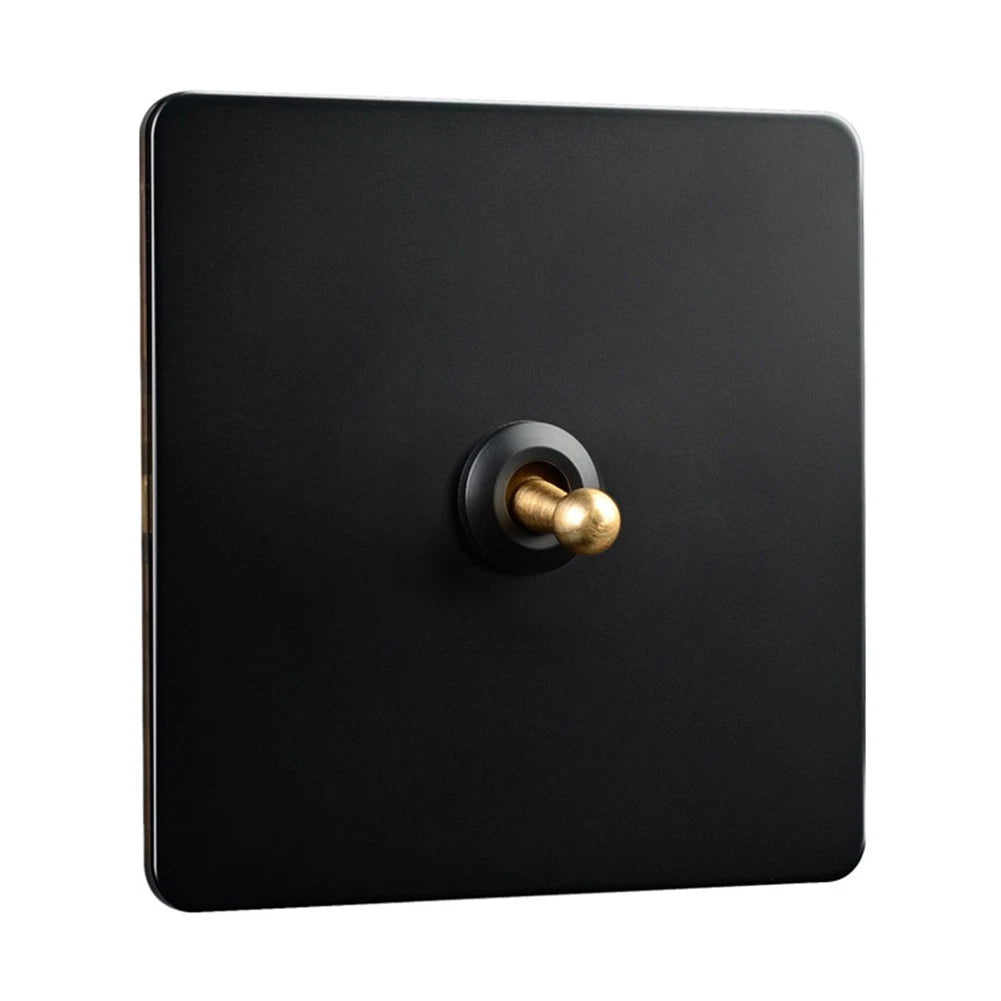 86 Type Wall Switch for Indoor Use - Stainless Steel & Brass Components