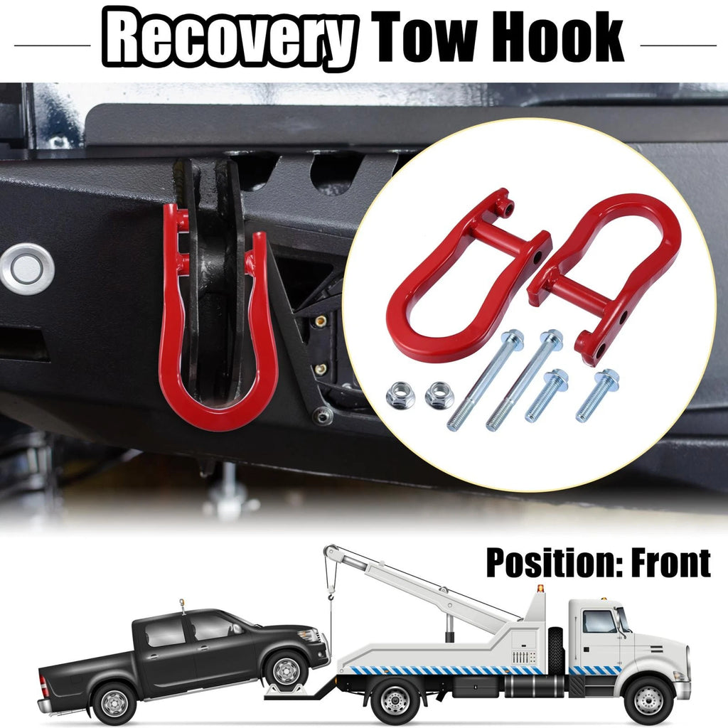 Front Recovery Tow Hook Kit Replacement for Chevy Silverado 1500 2007-2018