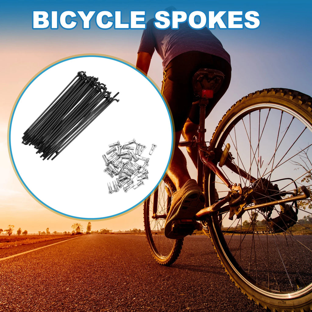 Bicycle Spokes 14G 100mm Steel Replacement for Mountain Bikes (26–29 Inch)