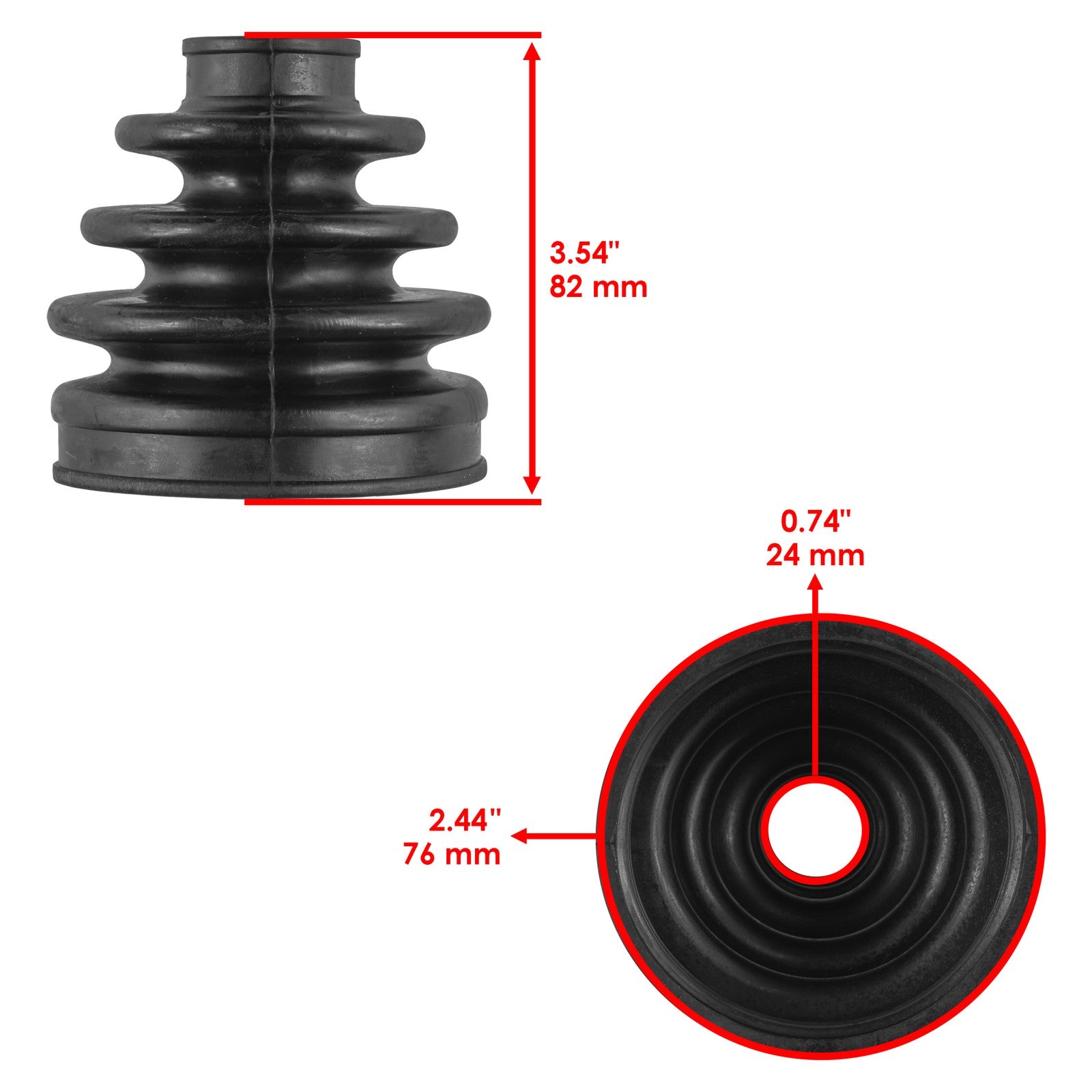 CV Boots Kit Replacement for Honda Pioneer 700 (2014–2022) Rear Axle