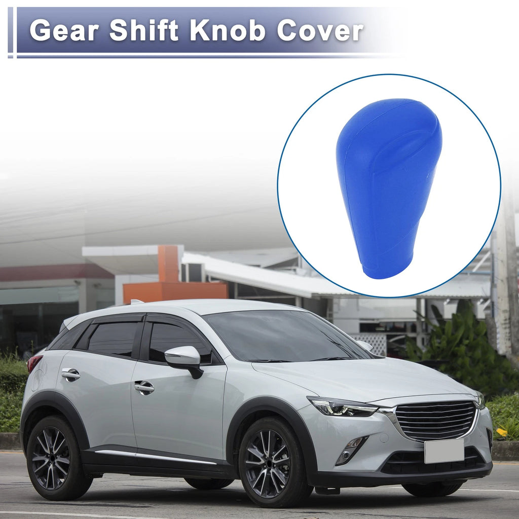 Automatic Gear Shift Knob Cover Blue Silicone for Mazda 3 (2014–2019)
