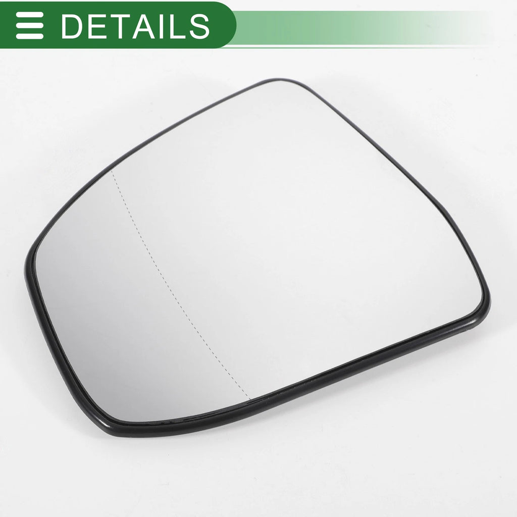 Left Side White Mirror Glass Non Heated Aspherical w Back for Ford Focus (2012–2018)