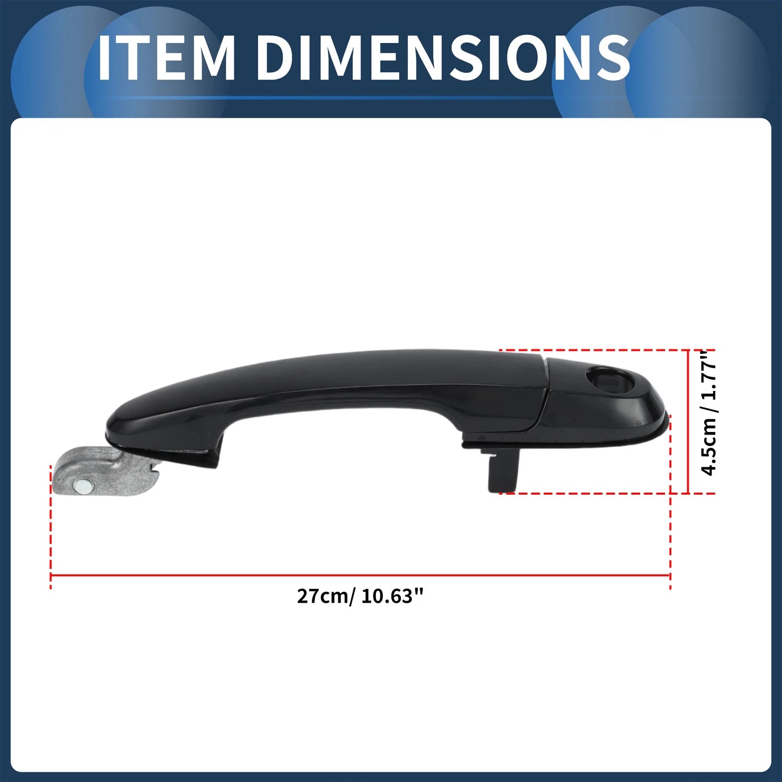 Exterior Door Handle Front Left Replacement for Hyundai Tucson (2005–2009)