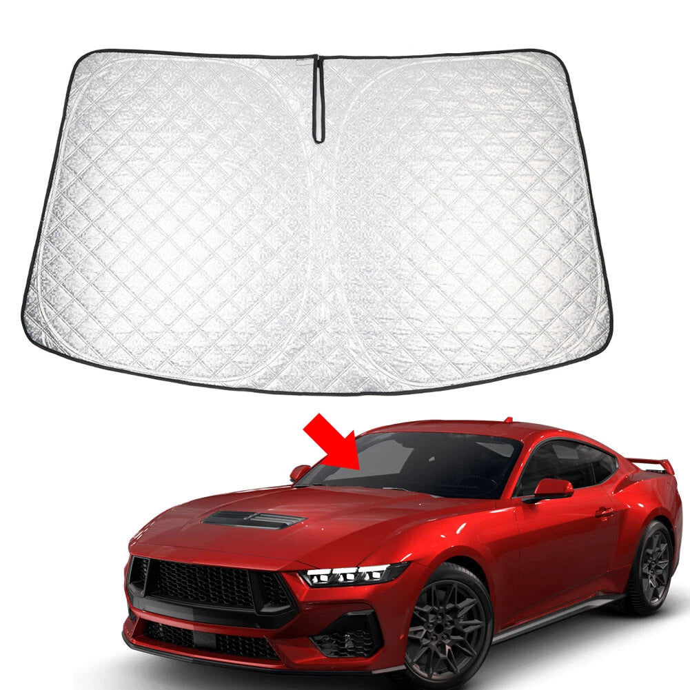 Foldable Windshield Sun Shade for Ford Mustang (2021–2025)