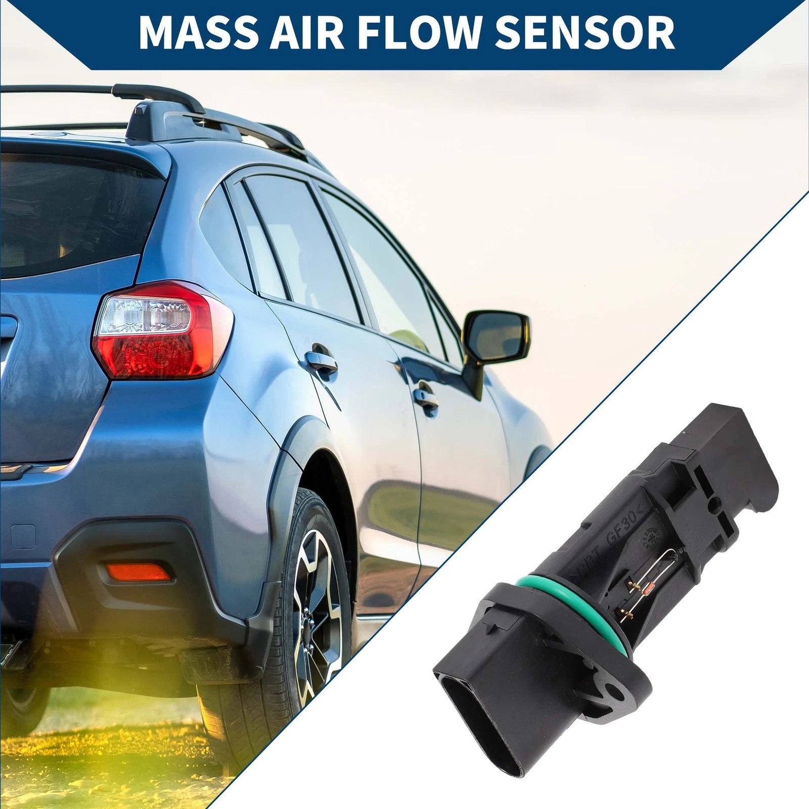 Mass Air Flow Sensor MAF Replacement for Mercedes Benz BMW (Black) (1) (—)