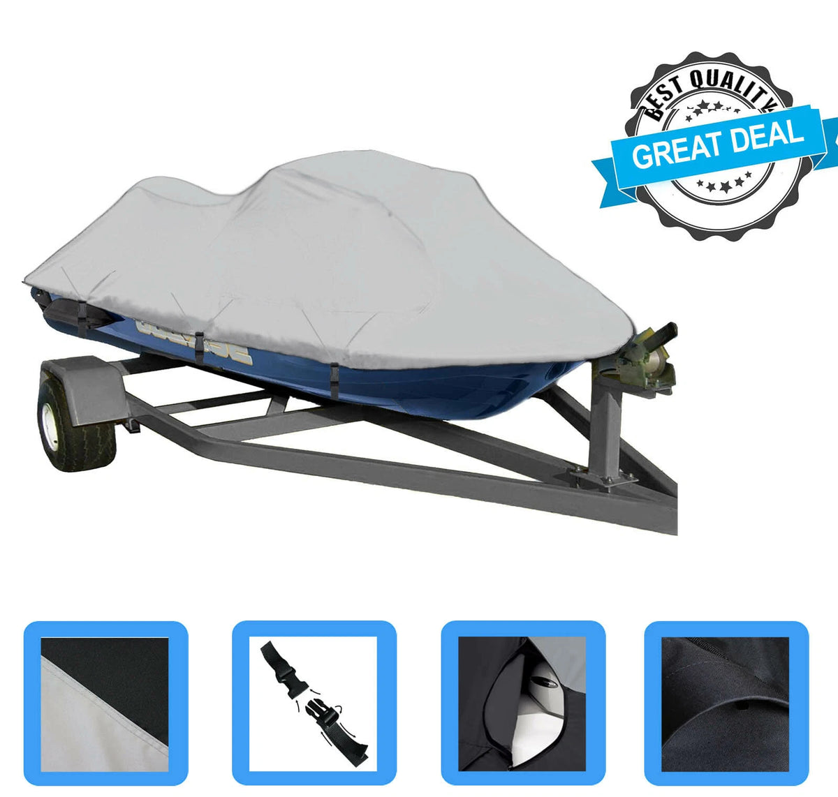 Heavy-Duty Jet Ski Cover for SeaDoo GTX, GTI, GT, GTS (Towable)