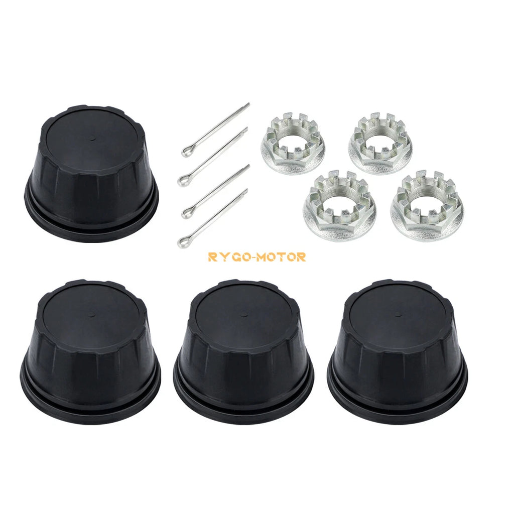Set of 4 Wheel Center Caps with Nut Kit for Honda Rancher Foreman Rubicon (44732-HC4-000)
