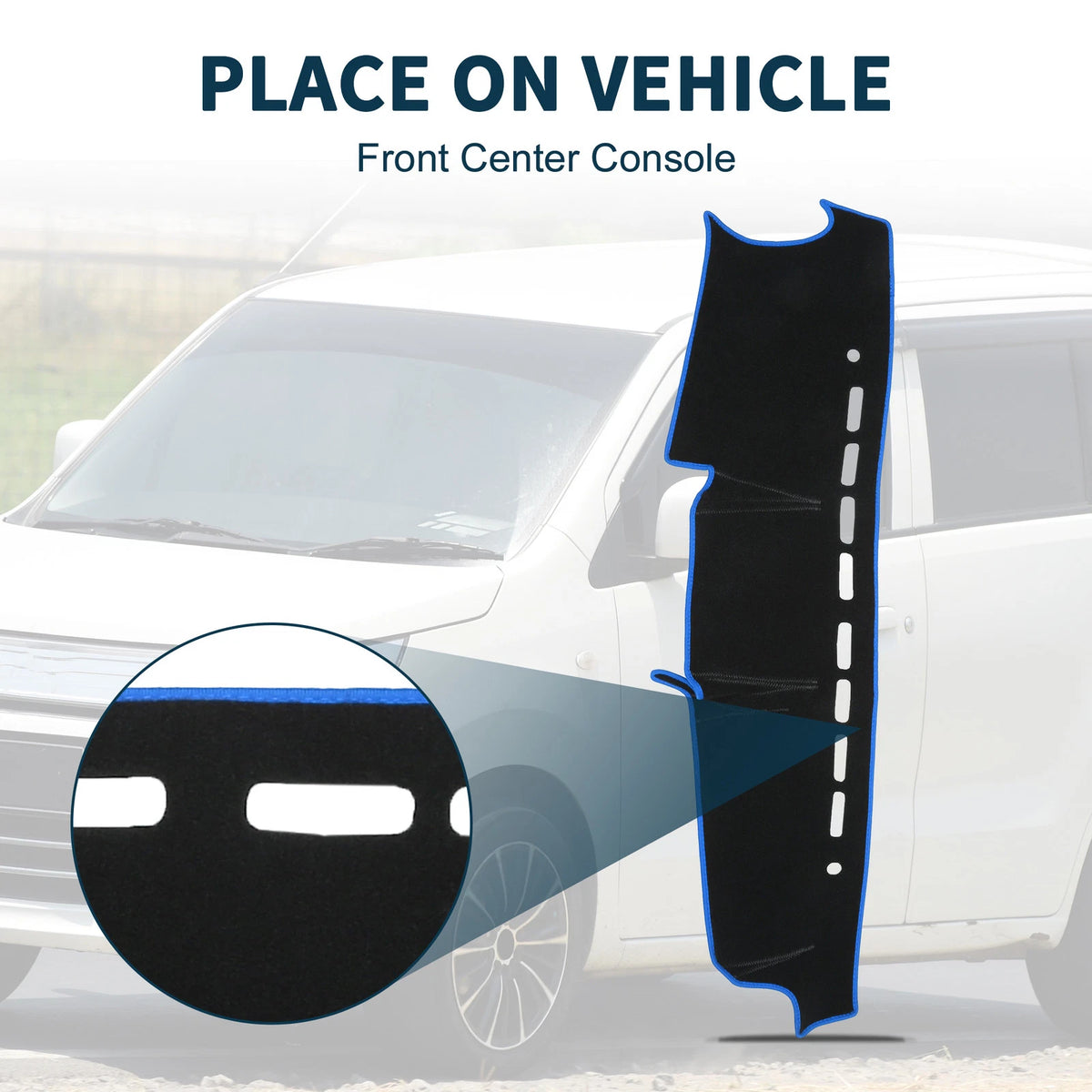 Dashboard Cover Mat for Suzuki Jimny JB64 JB7 (2018–2024) Black Blue