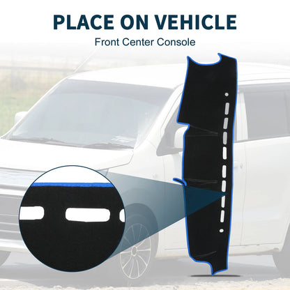 Dashboard Cover Mat for Suzuki Jimny JB64 JB7 (2018–2024) Black Blue