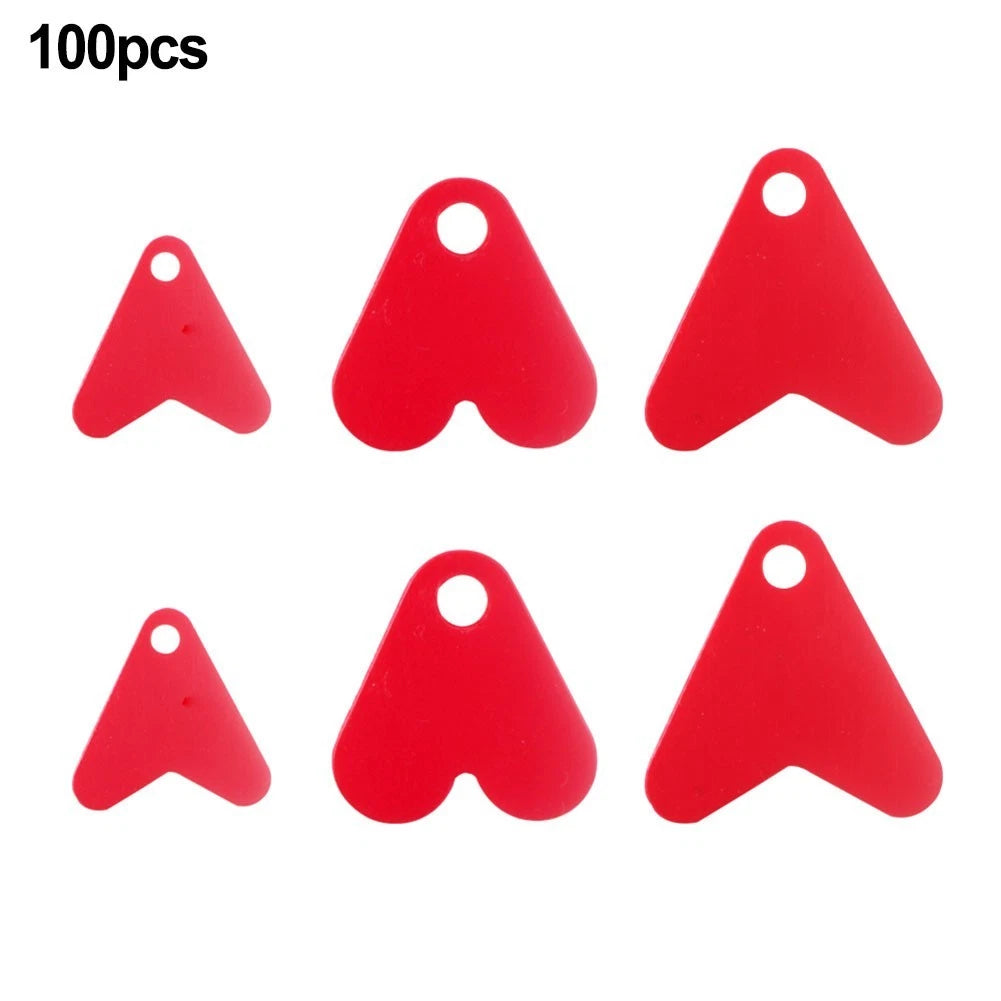 100pcs Plastic Fishtail Fishing Lures for DIY Spinners (No Year Range)